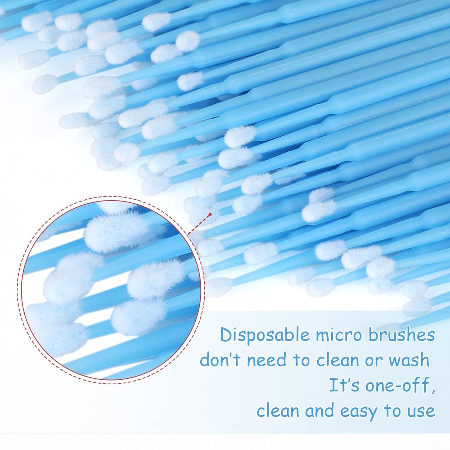 G2PLUS Cotton Swabs - 500PCS Micro Applicators for Makeup, Eyelash Extensions & Personal Care | 2.5mm Head Diameter