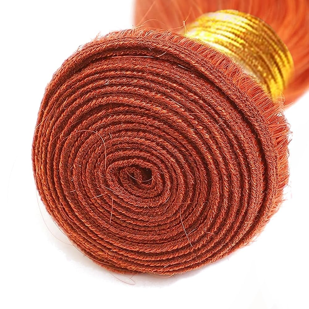 Color 350 Human Hair Bundles Ginger Deep Wave Bundle 20 22 24 inch AuokMar Mixed Length 3 Bundles Ginger Copper Hair Extensions 300g