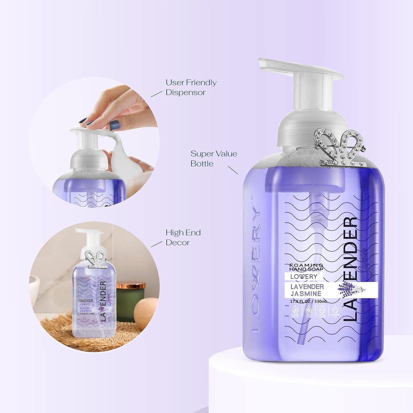 Moisturizing Foaming Hand Soap 10-Pack | Alcohol-Free Citrus Blend with Aloe Vera & Essential Oils - Lemon, Orange, Lime, Grapefruit, Black Cherry Fragrances