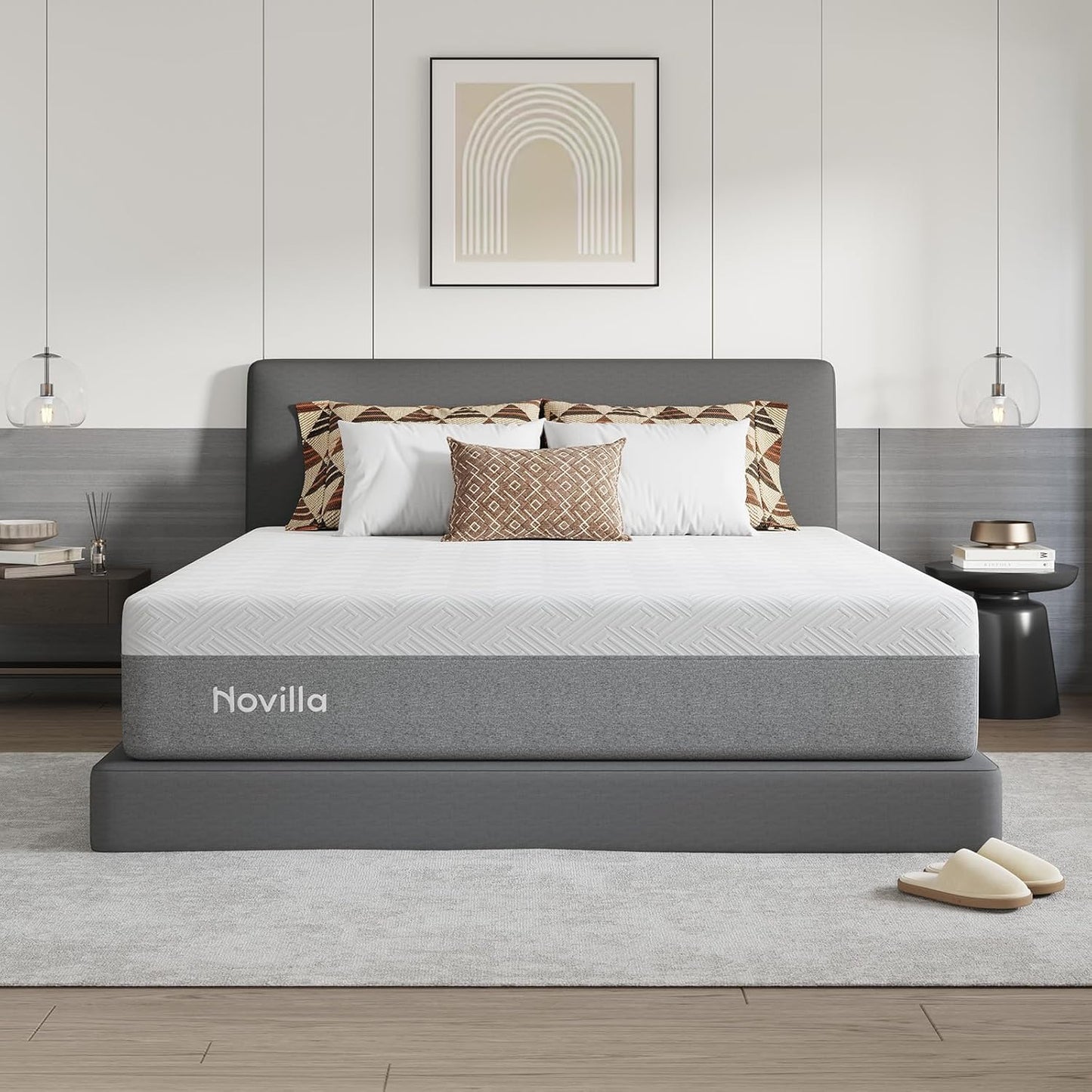 Novilla Bliss Queen Size Mattress - 12" Gel Memory Foam for Cool Sleep & Pressure Relief | Medium Plush Feel