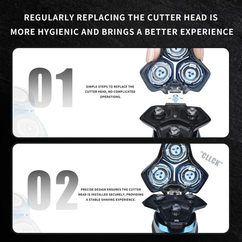 SH71/50 Shaving Heads Compatible with Phili*s Shavers Series S5000 (S5XXX),S7000 (S7XXX) for SH60/70 and SH70/70 (Blue)