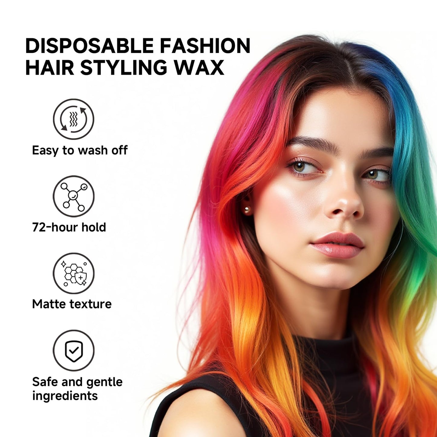 Gowwim Hair Wax Color, Temporary Hair Dye Color Wax Natural Hold & Non - Greasy for Women & Men 4.23 Oz Purple