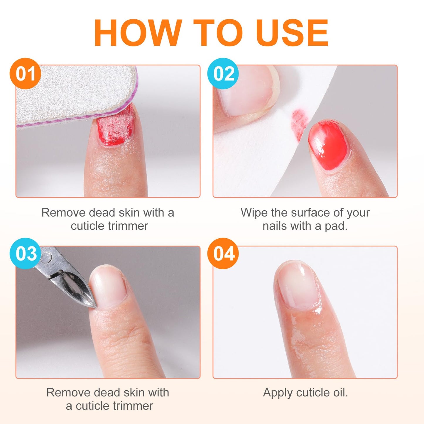 ANYINS Nail Polish Remover Pads，100PCS Nail Polish Remover Wipes Non-Toxic Fast Remove with Nutrition Oil Individually Wrapped Professional Nail Salon and Home & Travel Use