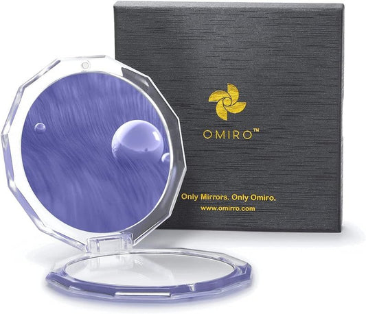 Compact Makeup Mirror with 1X/10X Magnification - Mini Folding Design for Purses | Color of the Year 2022 - Very Peri