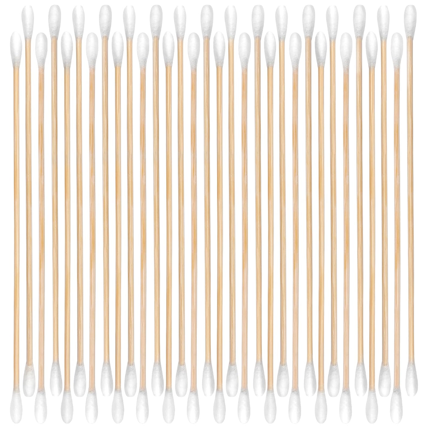 Garrelett 400 Tips 200ct 6 Inch Double-Ended Long Cotton Swab with Strong Bamboo Sticks, Disposable Double Round Cotton Tipped Applicators for Pet Care, Cleaning, Makeup, and Gun Maintenance