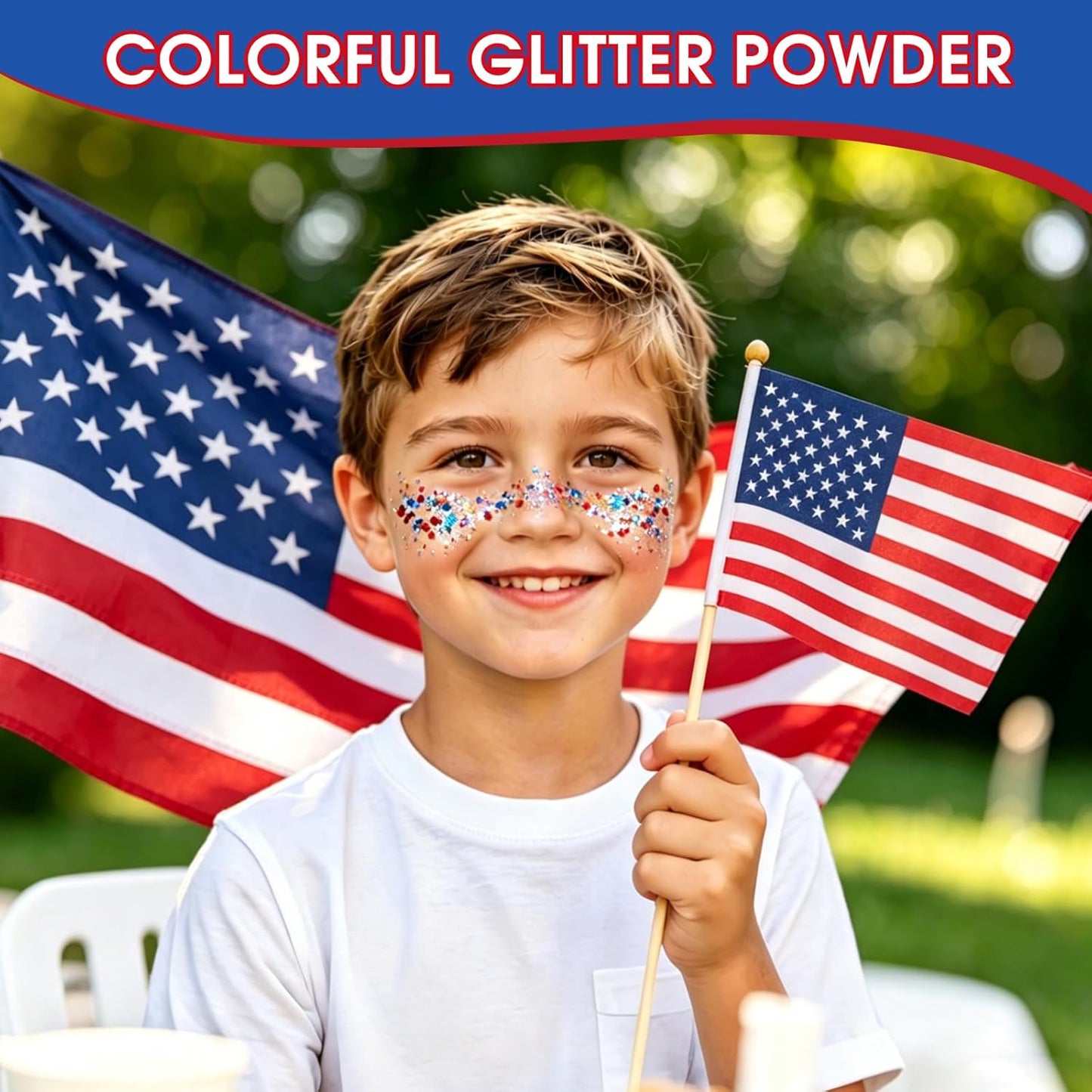Body Glitter Stick - 4th of July & Mardi Gras Sparkling Face & Hair Glitter | Chunky Mermaid Sequins for Festivals