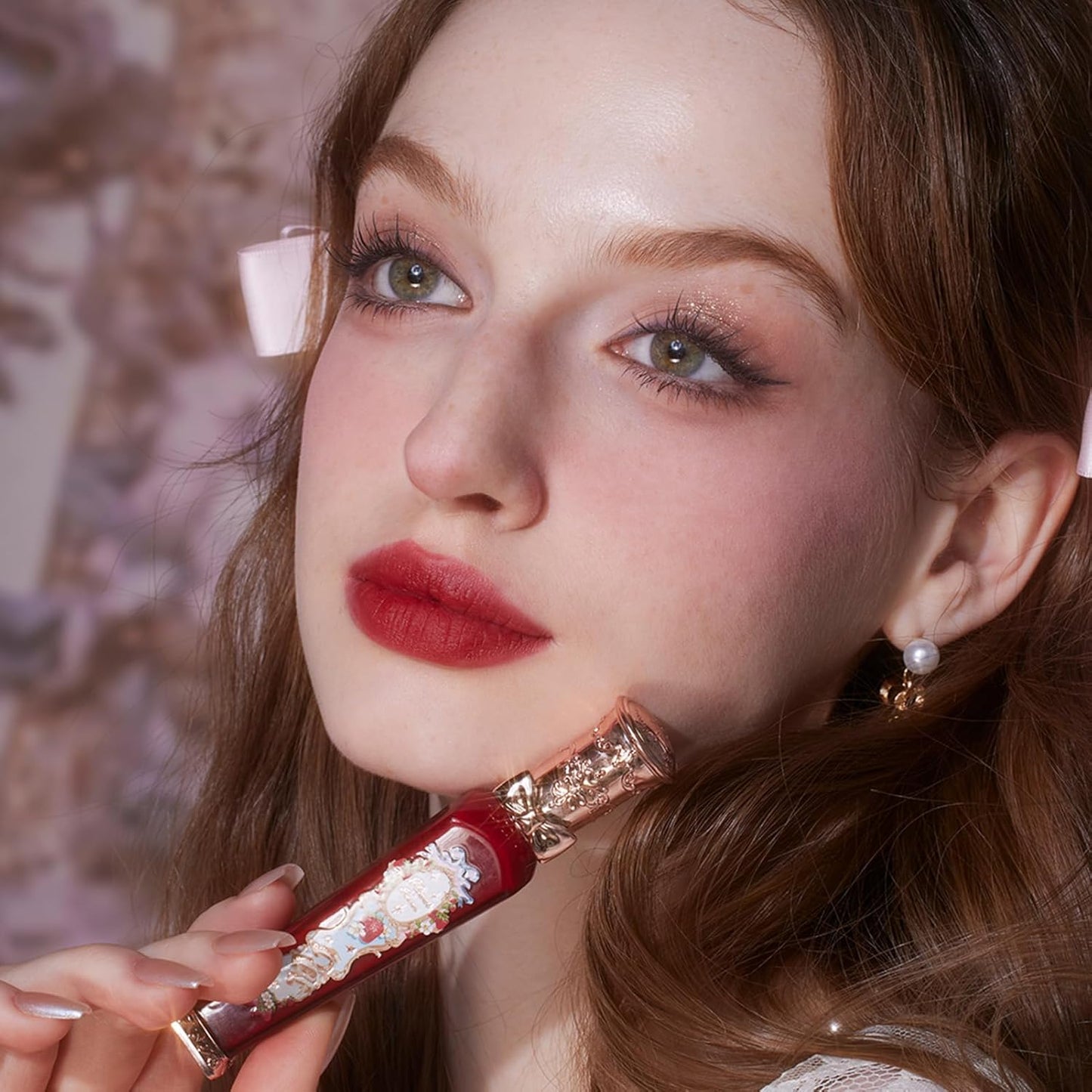 Strawberry Rococo Cloud Lip Cream - Long Lasting Burgundy Matte Lipstick | Hydrating Velvet Liquid Lipstick for Women, 0.12 Fl Oz