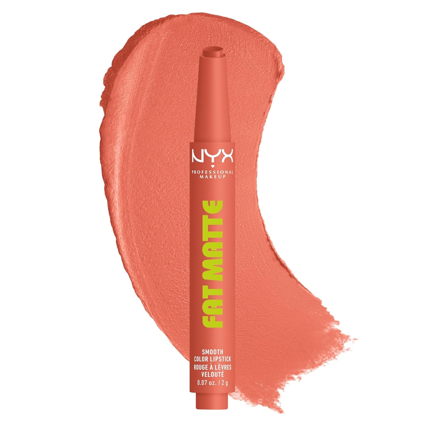 NYX Fat Matte Lipstick - Pigmented, Smoothing & Non-Drying Lip Crayon | Long Lasting Vegan Makeup - Berry Smooth