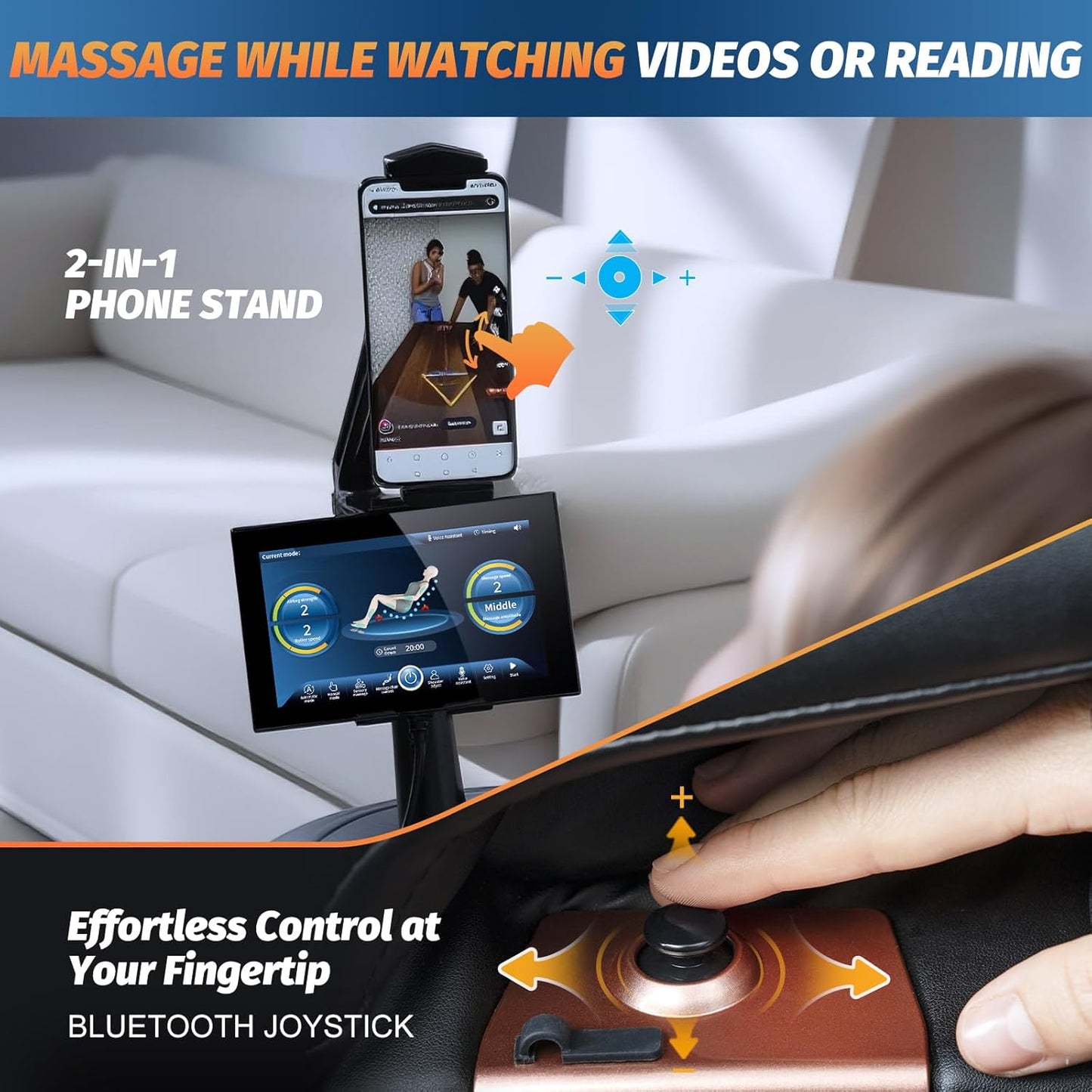 Full Body Massage Chair - Zero Gravity SL-Track Shiatsu Recliner with AI Voice Control | G6 Black, Heating & LED Remote