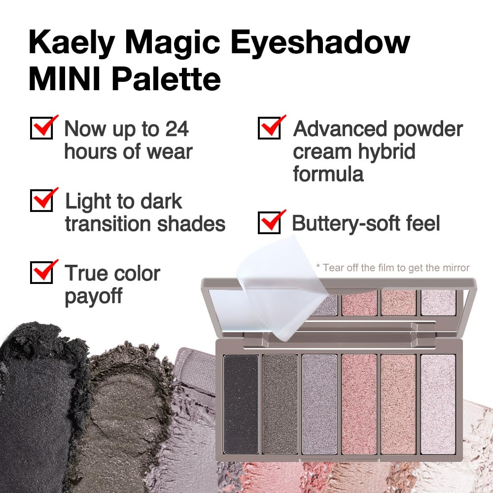HHLTOH 6 Colors Eyeshadow Palette for Mature Skin, Highly Pigmented Smooth Blendable Eye Shadow, Neutral Matte & Shimmer Glitter Shades for Everyday Makeup, Waterproof, Vegan & Cruelty-Free, 03