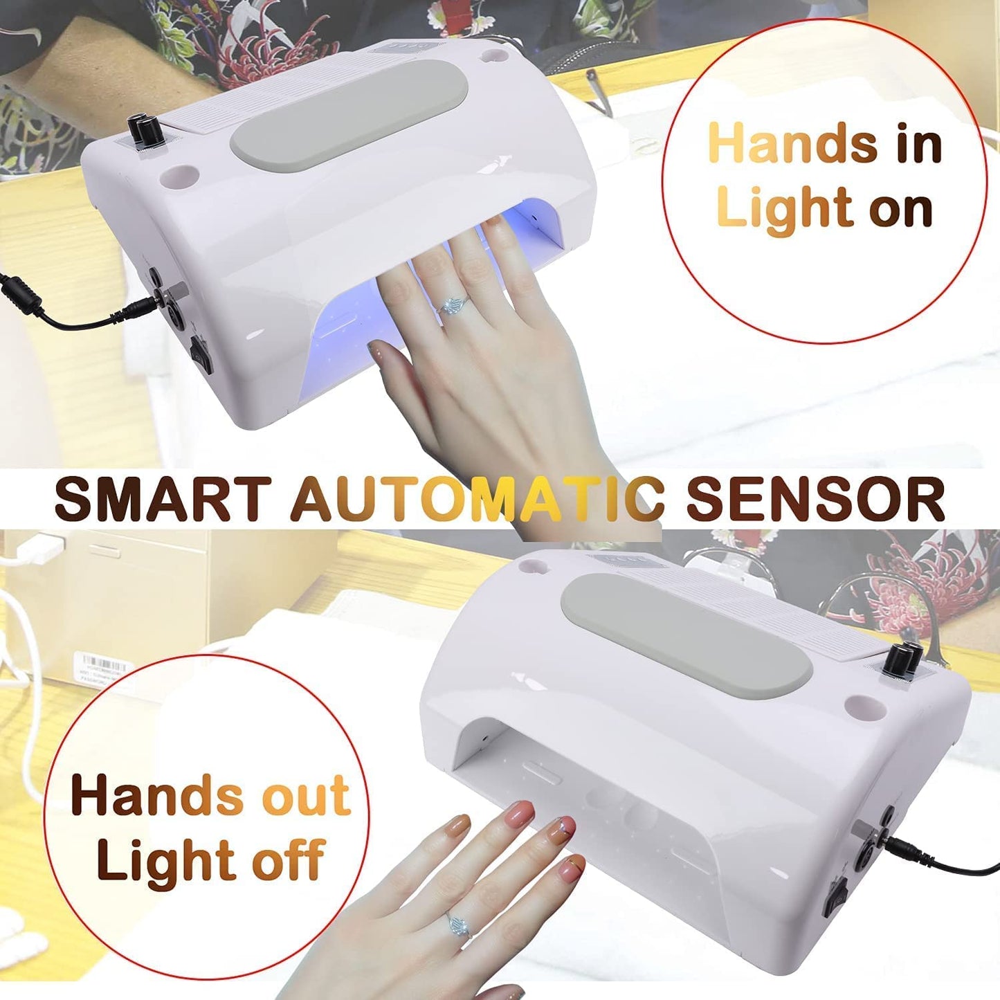 Nail Dust Collector Vacuum - 40W Multifunction Nail Art Machine | 30000 RPM Drill, UV LED Lamp & Hand Cushion