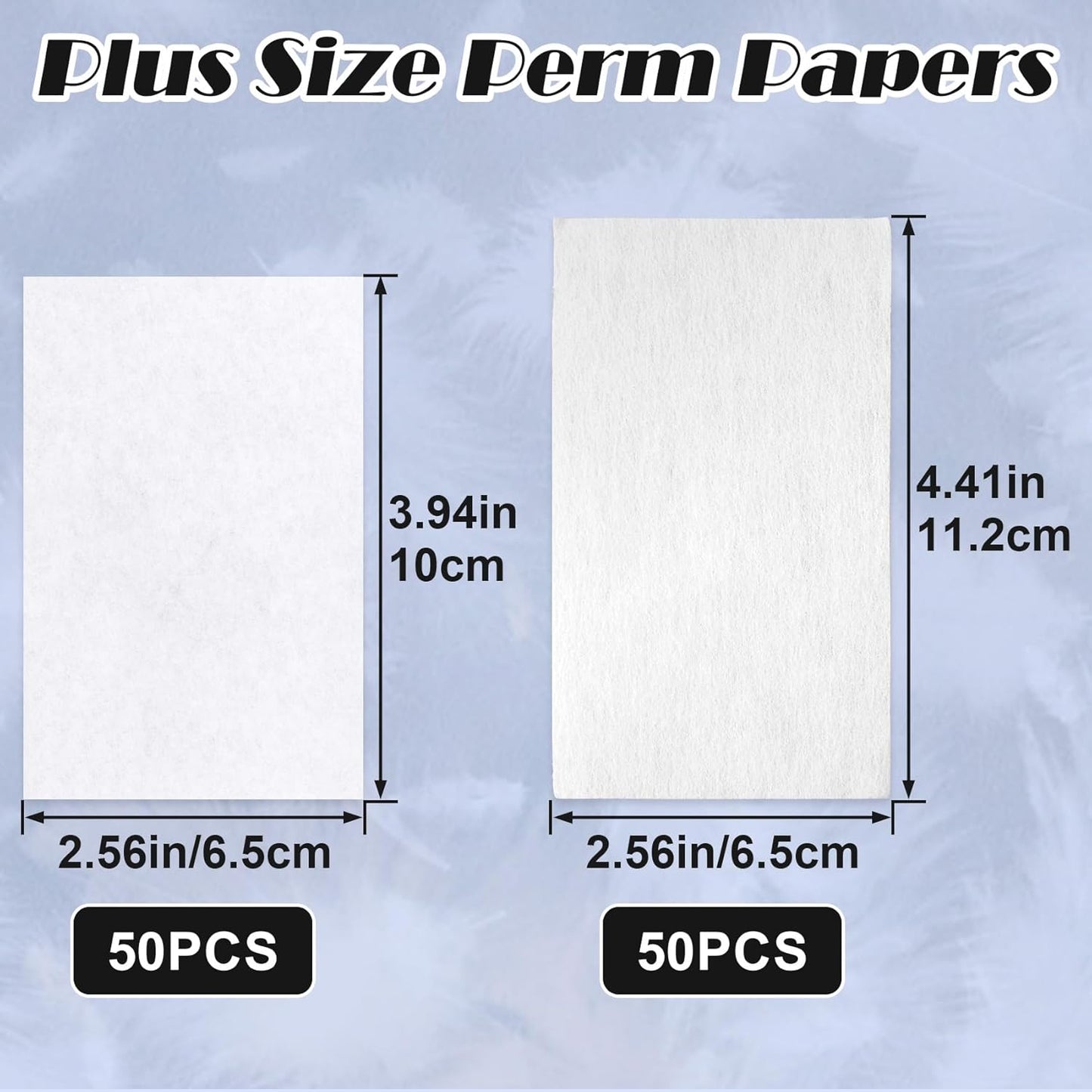 Perm Paper for Hair | 100PCS High-Temperature Resistant Disposable Wraps - White, 2 Sizes for Professional & Home Use