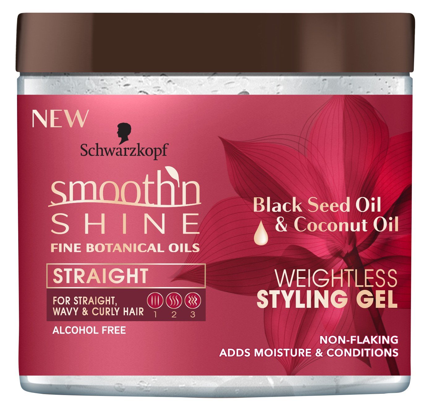 Smooth N Shine Straight Gel - Weightless Hair Styling Gel for Sleek Looks | 16 Ounce (473ml)