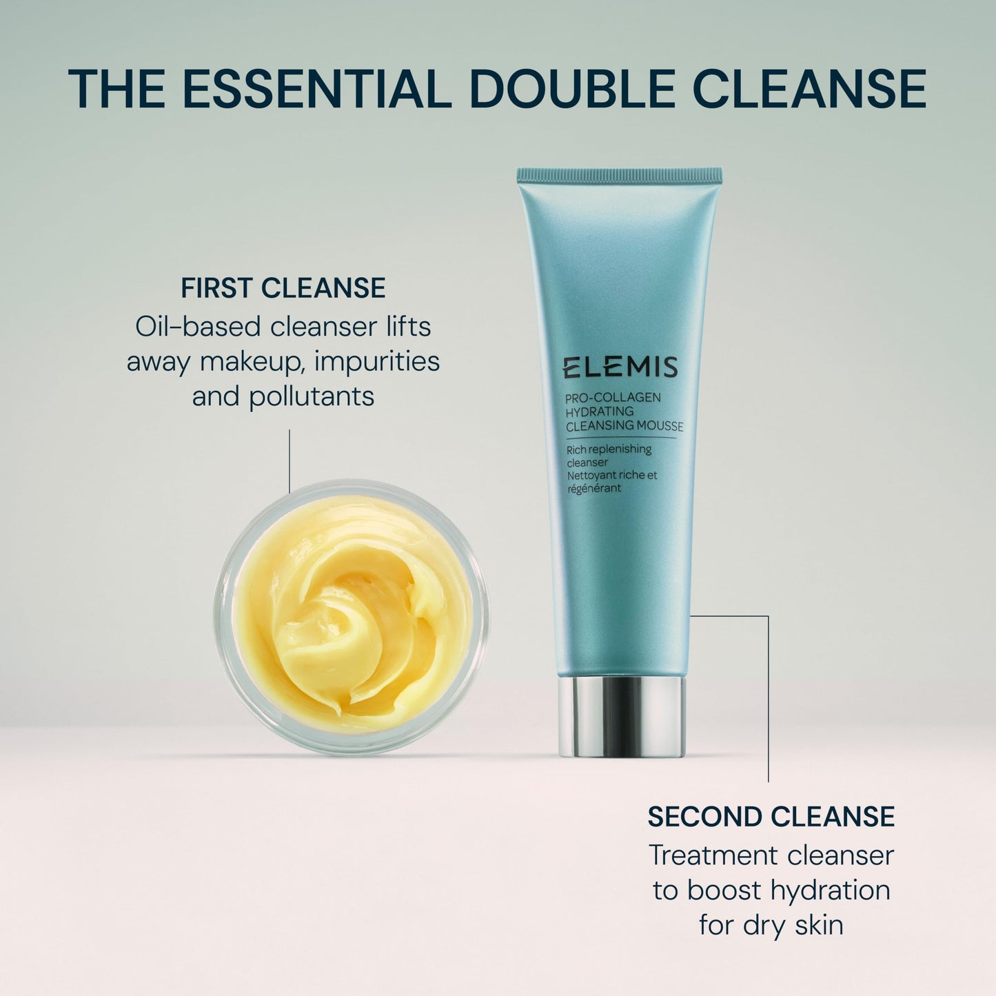 ELEMIS Pro-Collagen Cleansing Balm, 3-in-1 Facial Cleanser, 20g Travel Size