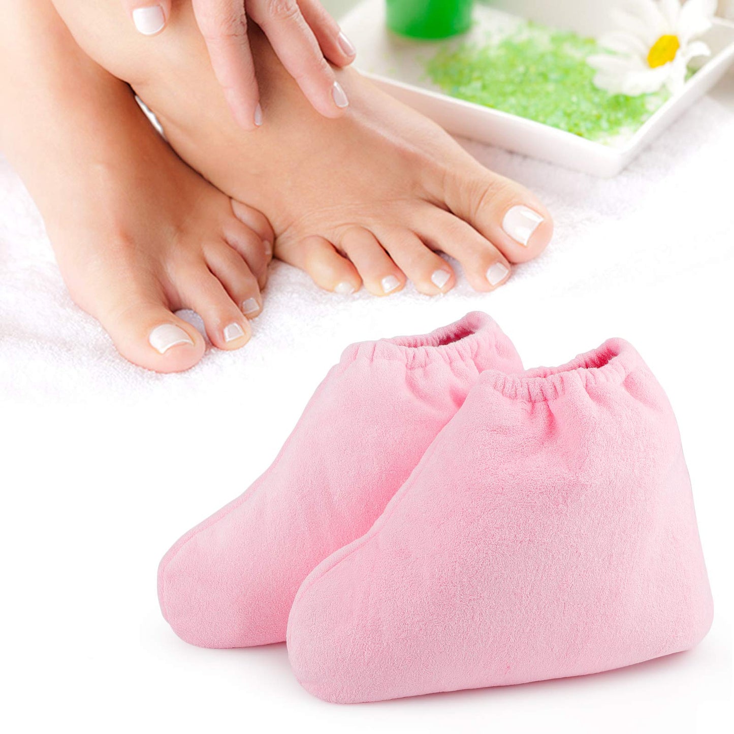 Paraffin Wax Foot Liners, Segbeauty Larger Paraffin Heated Foot SPA Booties, Pink Wax Refill Feet Cover Bags for Hot Wax Hand thera-py Thermal treat-ment SPA Wax Warmer Paraffin Wax Machine