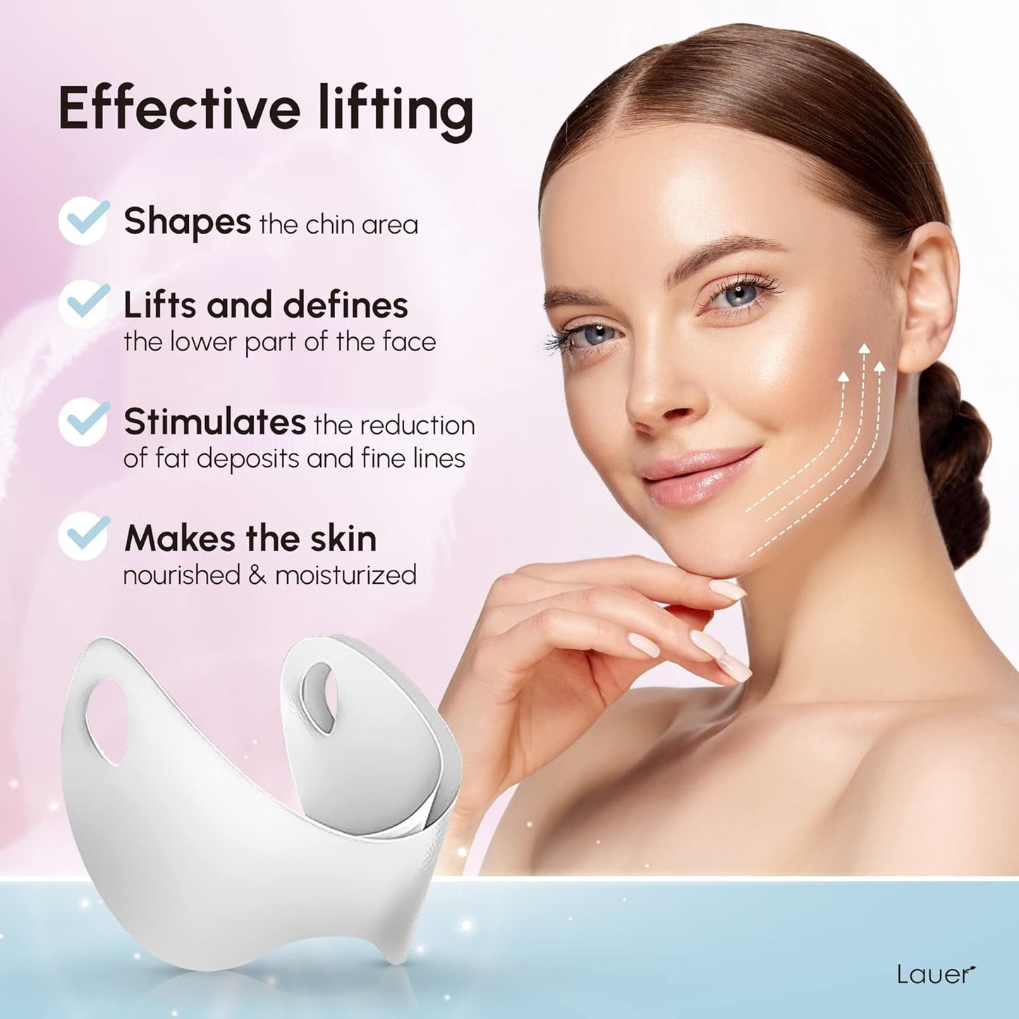 V Shaped Contouring Face Mask - Jawline Lift & Neck Reduction | Collagen & Hyaluronic Acid