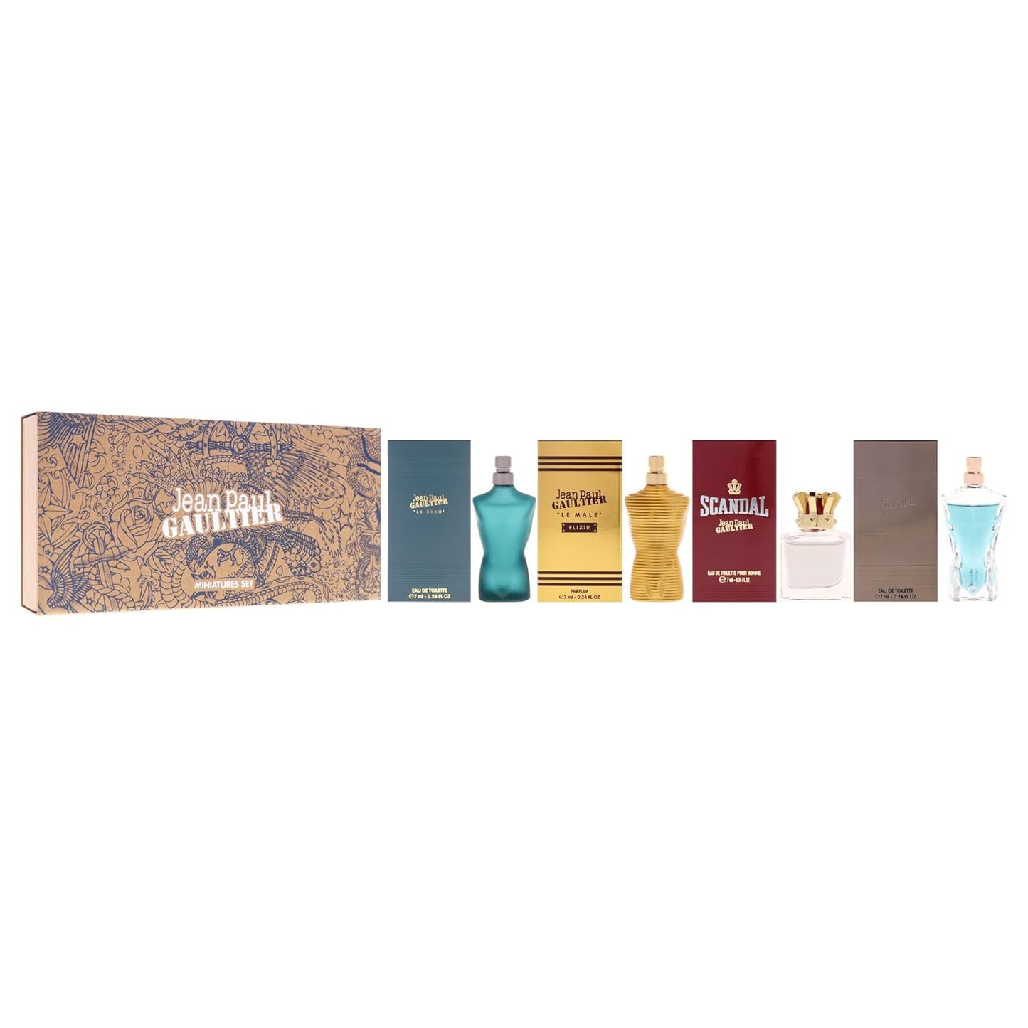 Jean Paul Gaultier Miniatures Set for Men - 4-Piece Fragrance Gift Set