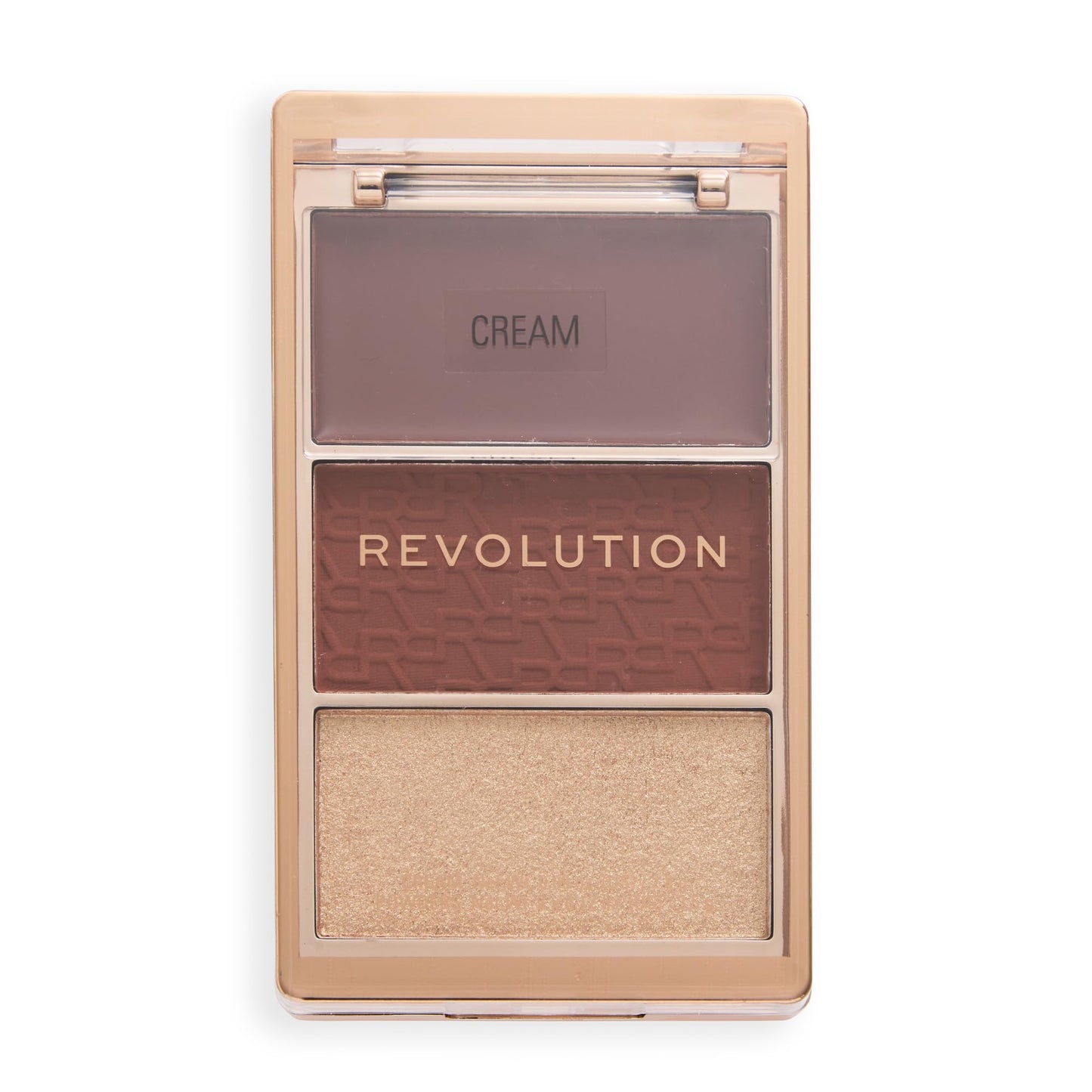 Revolution, Blush Icon Palette, Cream, Matte, & Shimmer Bronzer Trio, Hyaluronic Acid Infused, High Pigment, Vegan & Cruelty-Free, Teddy Nude, 0.09 oz