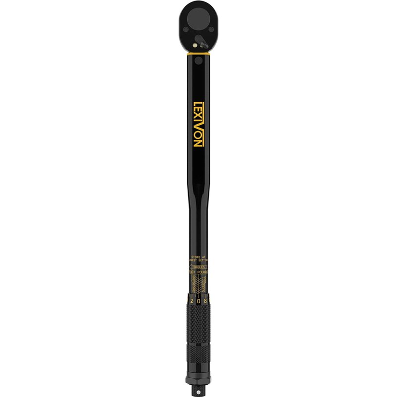 LEXIVON Torque Wrench 1/2-Inch Drive Click 10~150 Ft-Lb/13.6~203.5 Nm (LX-183)