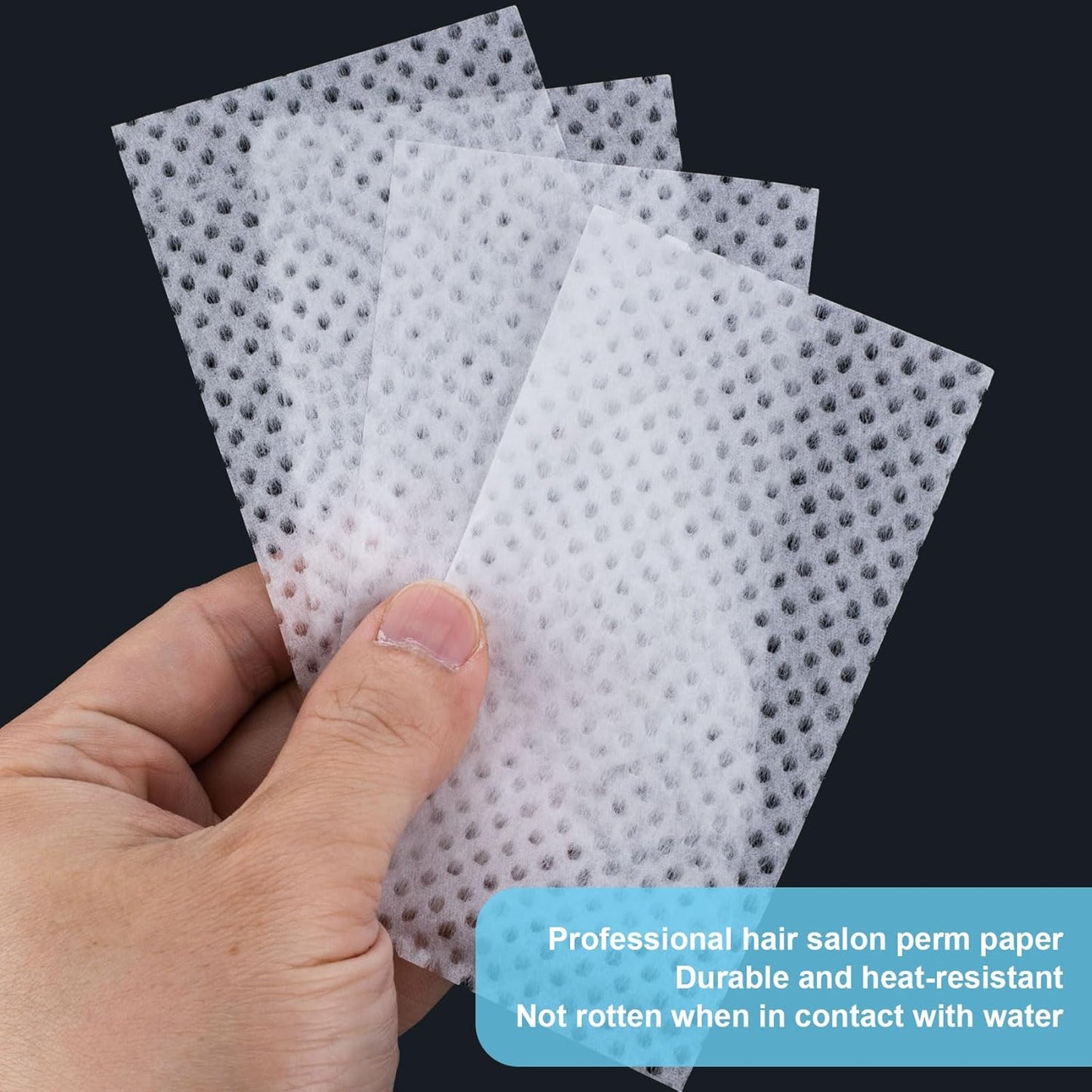 Pndeyo 100pcs Hair Perm Papers - Breathable Disposable Curling Tissue for Hot & Cold Perms | White
