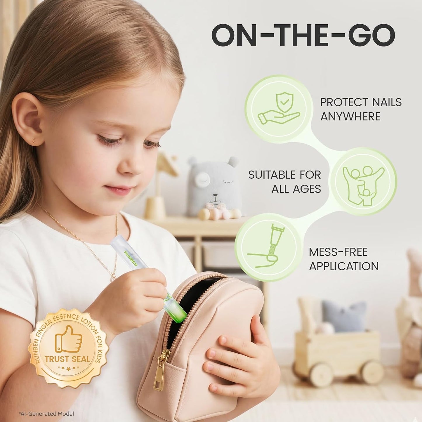 Stop Nail Biting for Kids - Bitter Taste Nail Care Pen | Safe, Non-Toxic Treatment for Ages 0+ (0.14 oz)