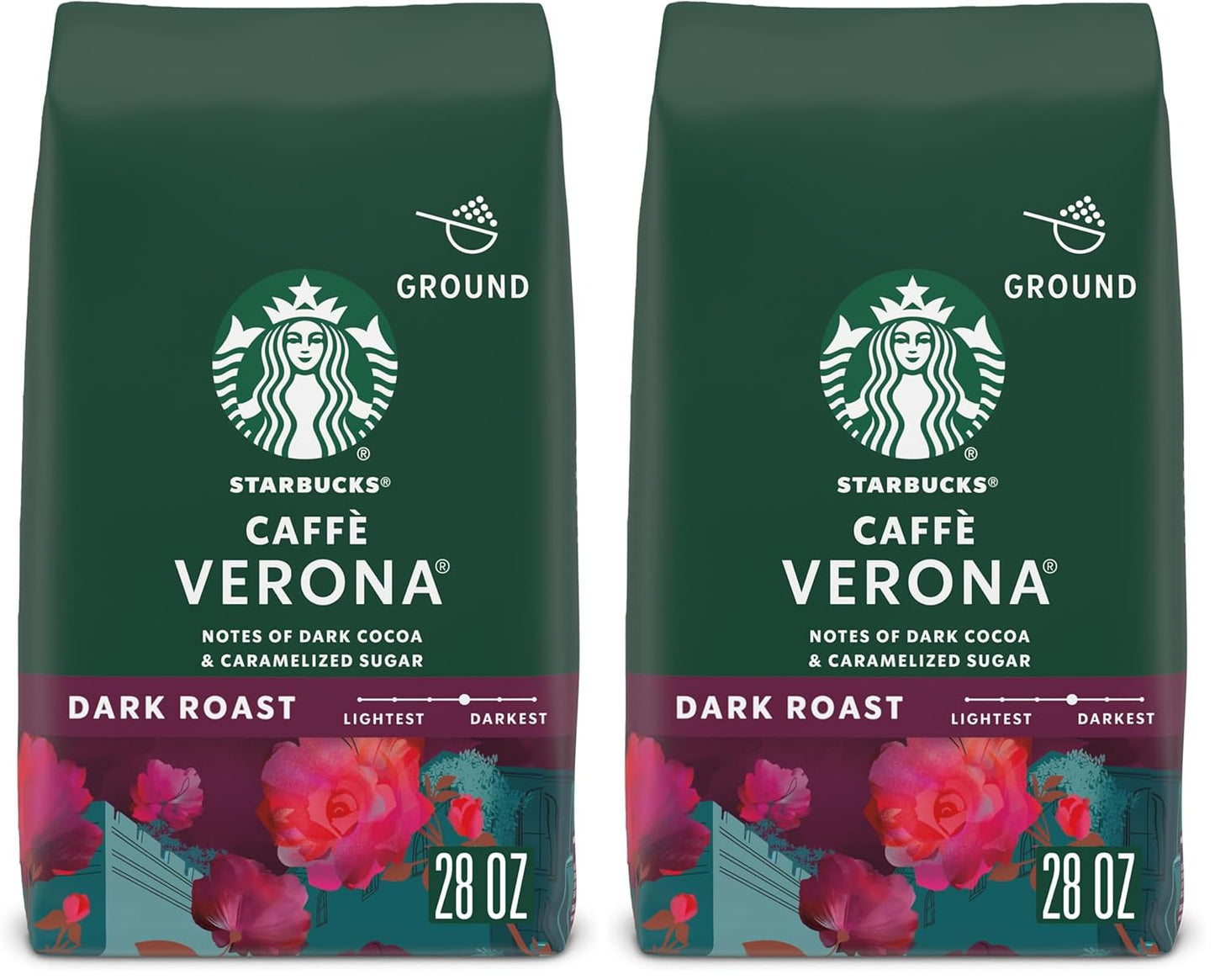 Starbucks Ground Coffee - Dark Roast Italian Blend | 100% Arabica, 18 oz Bag