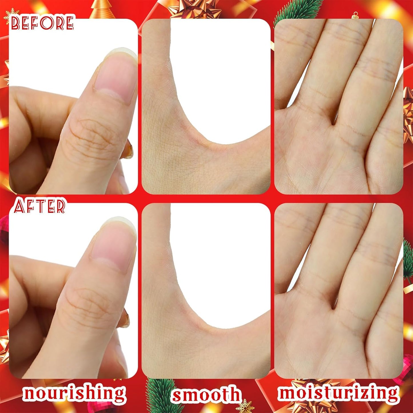 Christmas Hand Cream Set - 10 Pack Mini Lotion for Dry Cracked Skin | Travel Size Moisturizer