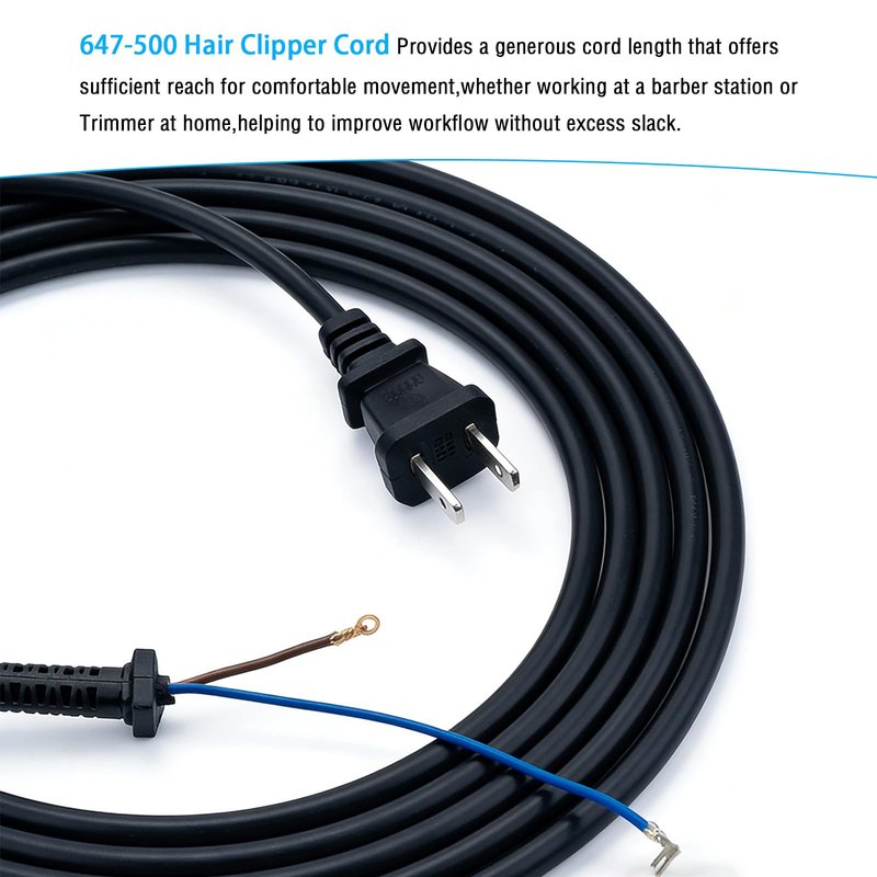 647-500 Trimmer Power Cord for WAHL,Compatible with Star Sr,Senior,SuperTaper,Designer,Balding,Magic Clip Electric Clippers Replacement Power Cord