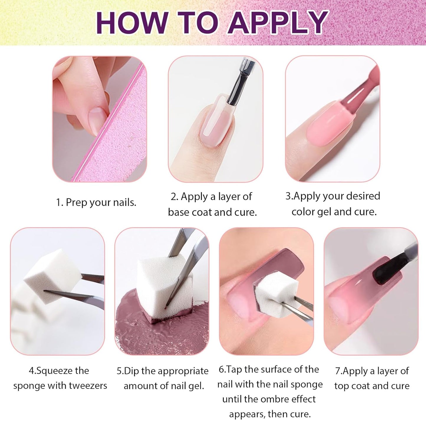 Gradient Painting Gel - 16 Colors Ombre Nail Polish for DIY Nail Art | Long-Lasting Pigmented Gel for French Manicure