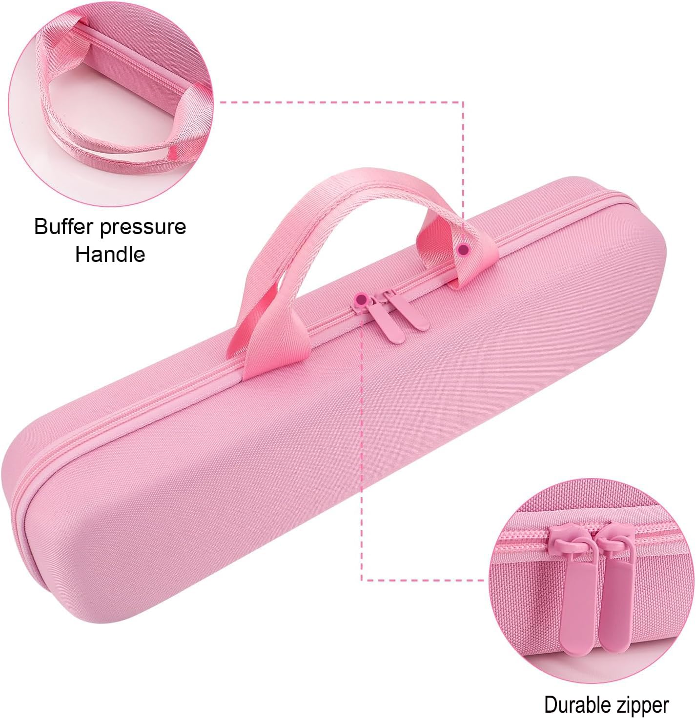 Buwico Hard Travel Case for Dyson Airstrait Straightener, Portable Storage Bag for Dyson Airstrait Straightener (Only Case, Pink)