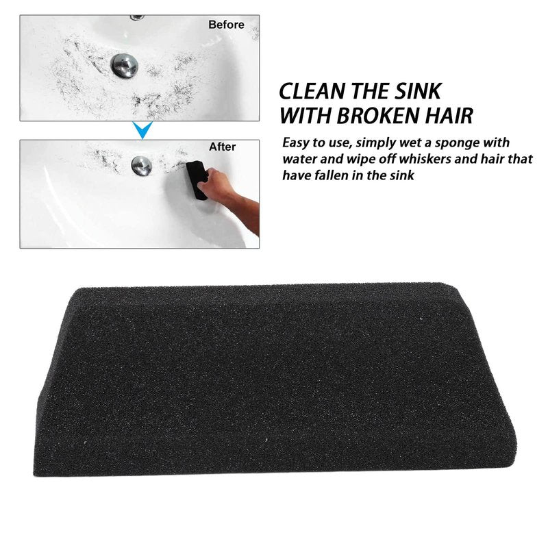 Beard Trimmings Sponge, Clean Up Beard Trimmings from Sinks and Countertops After Shaving, Hair Cleaning Sponge for Sinks Bathroom for Men