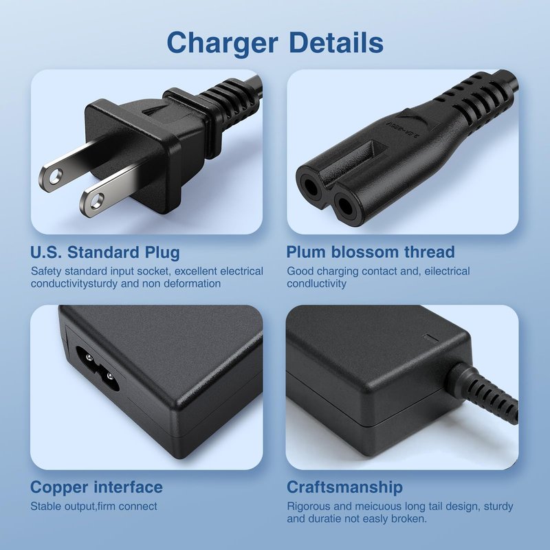 LIFKAHY Peloton Bike Power Cord Replacement, 50W 12V 4.17A AC Adapter Compatible with Peloton Model PLTN-RB1V1 PLTN-RB1VO PLTN-RB1VQ ATS050-TP121 Power Supply, 5.5mm x 2.5mm Connector