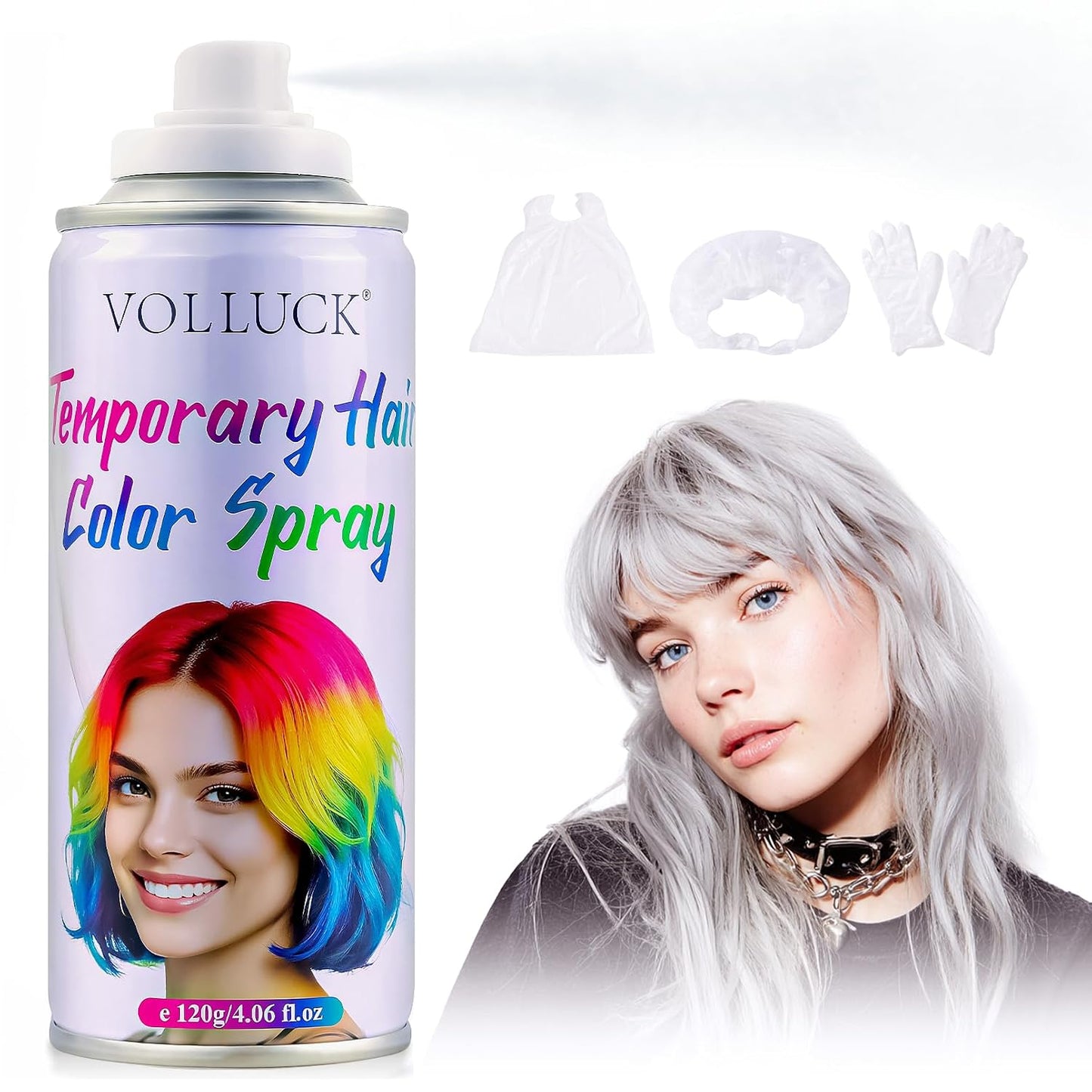 Temporary Blue Hair Spray - 1-Day Hair Color for Kids & Adults | Fast-Drying, Non-Sticky, Washable 4.06 Fl Oz