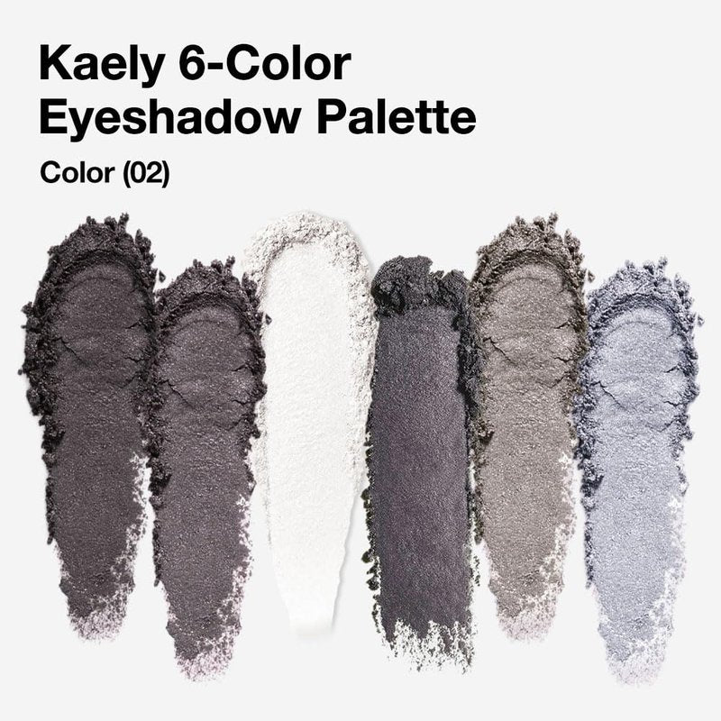 Smokey Grey Eyeshadow Palette - 6 Colors with High Pigment | Mini Travel Makeup for Older Women