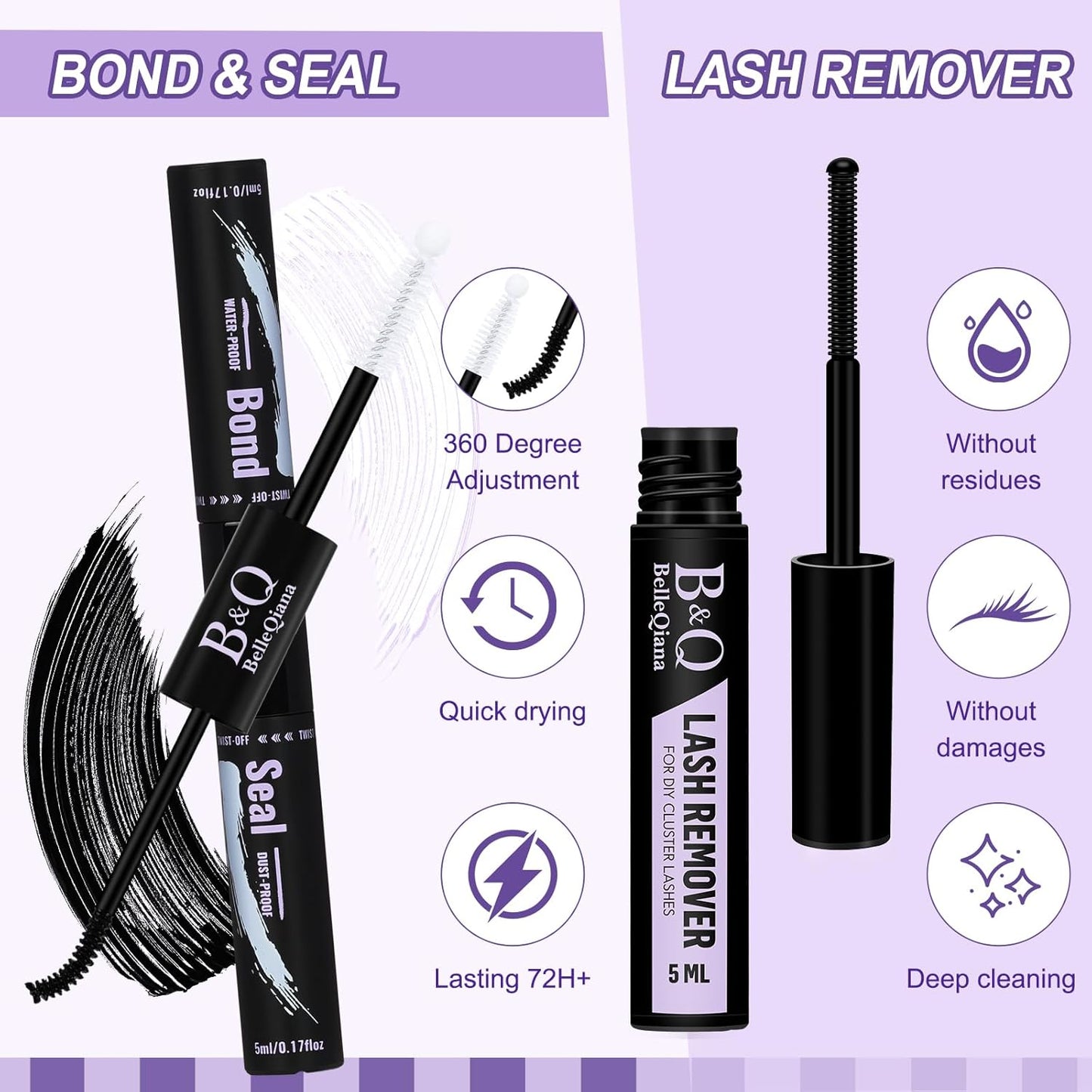 Manga Lash Clusters Kit - 156pcs Fluffy Eyelash Extensions 10-18mm | Easy DIY for Beginners
