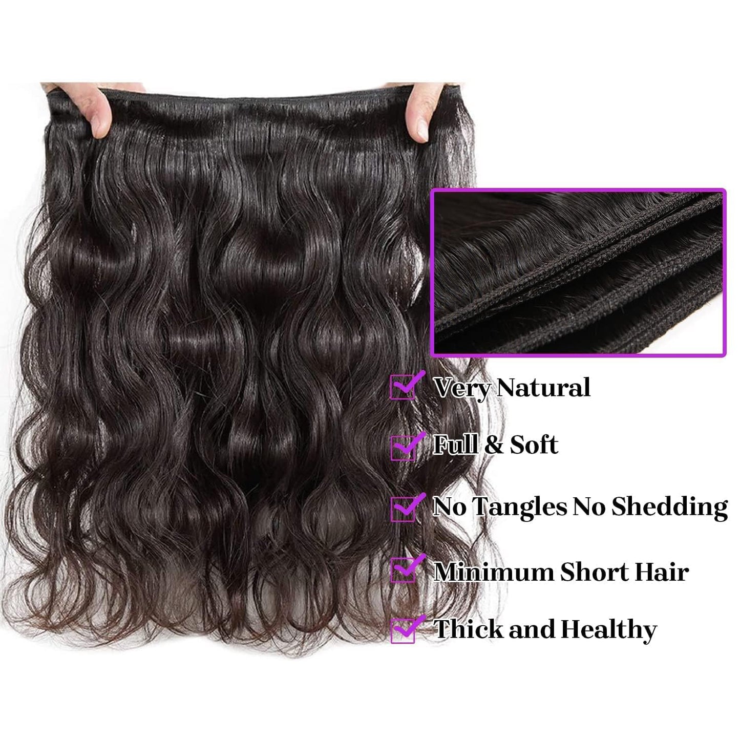 12A Body Wave Human Hair 4 Bundles 18 20 22 24 Inch 100% Remy Virgin Hair Weaves Extensions Body Wave Bundles Human Hair Soft And Silky Natural Black