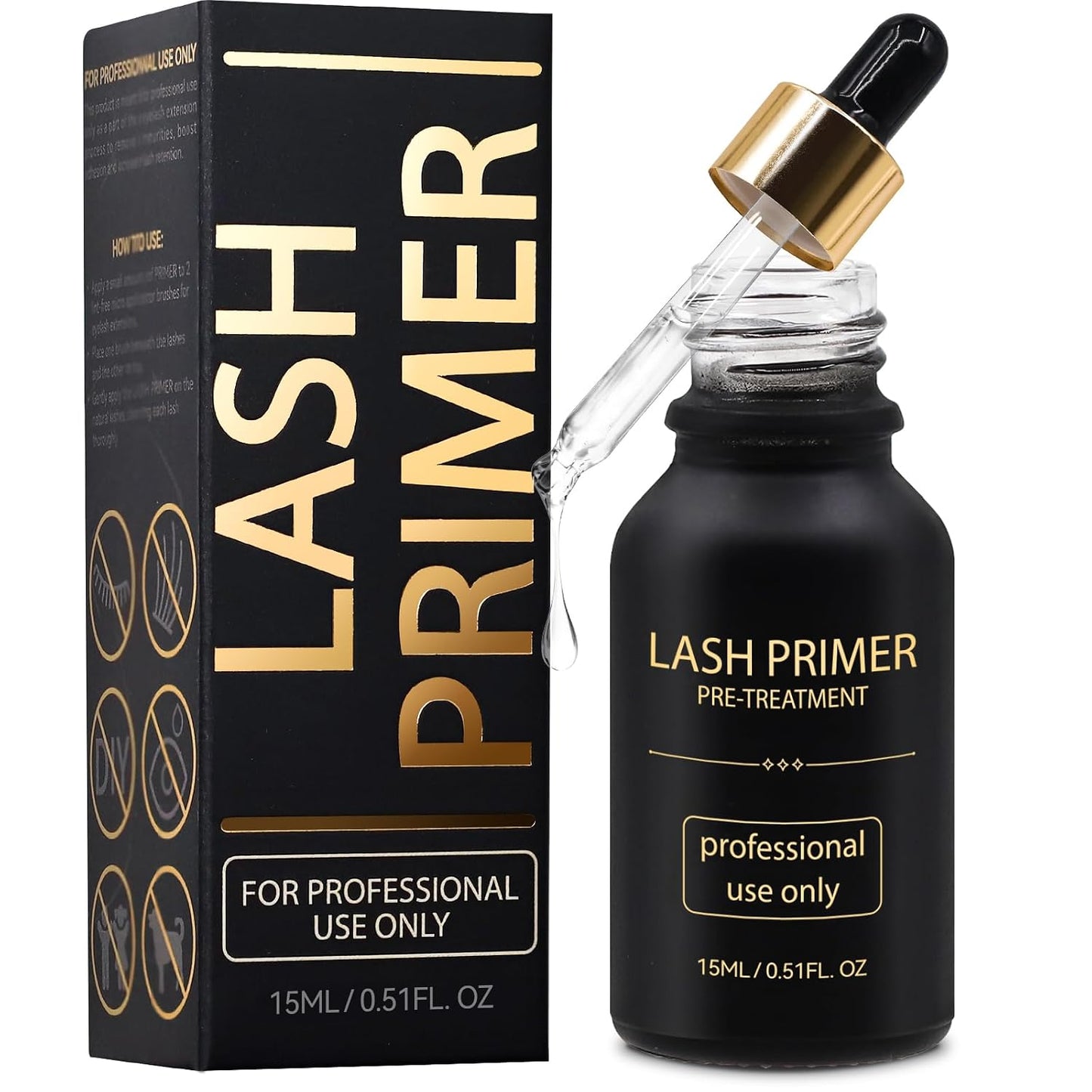 Eyelash Extension Bonder & Primer Kit - Glue Accelerator & Protein Oil Remover | 15ml Each