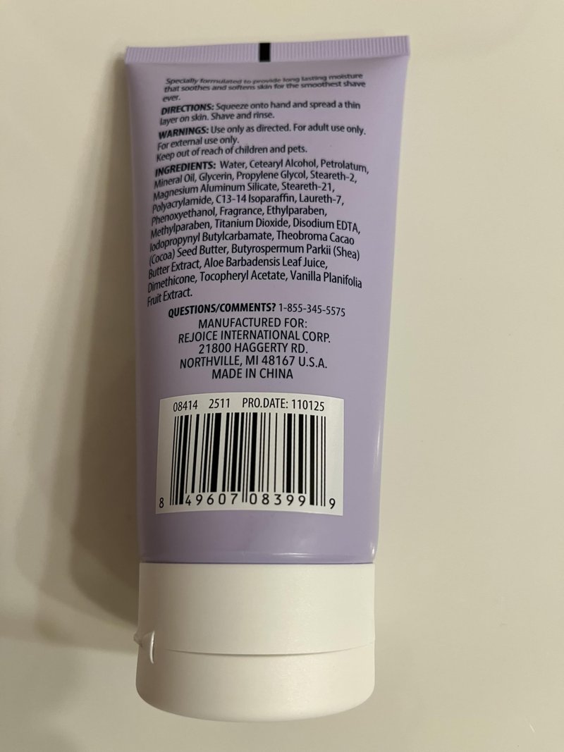 Spa Luxury Intensive Care Shave Cream with Shea & Cocoa Butter, Cashmere Vanilla, 6 fl oz