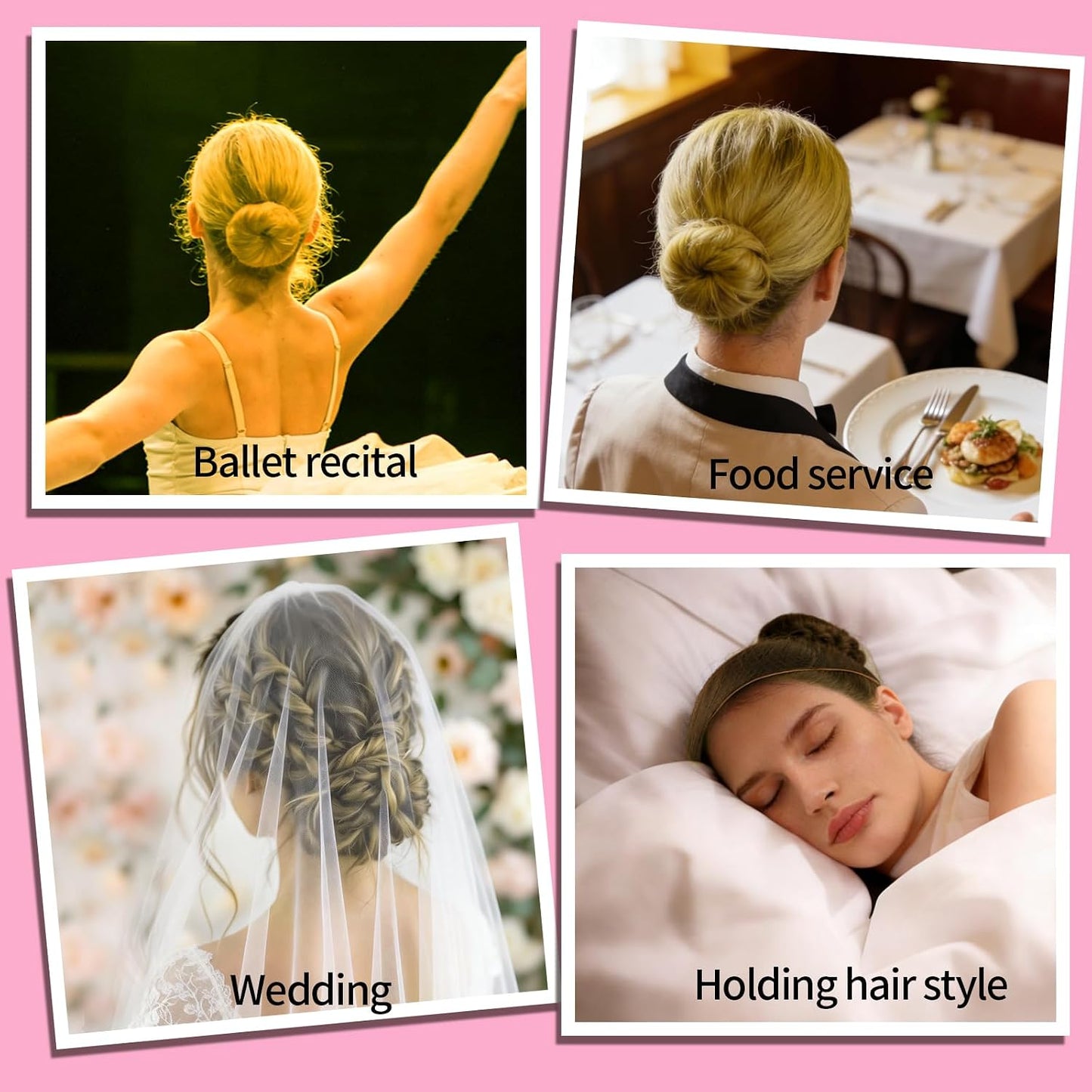 Hair Net Set - 20 Individually Packaged 20-Inch Hair Nets & 40 Hair Pins for Women | Dark Blonde Hair Bun Maker