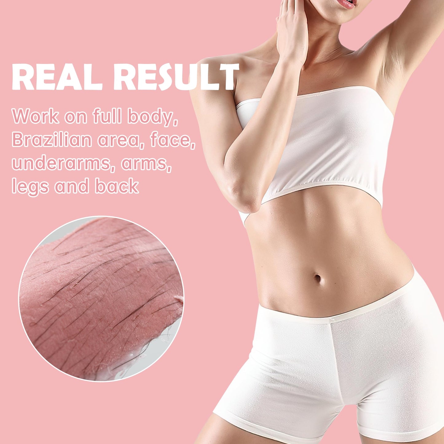 Wax Beads, Earaywax Hard Wax Beads for Sensitive Skin Hair Removal, Wax for Full Body, Bikini, Face, Eyebrow, Back, Chest, Legs, Armpit, Upper Lip, Home Refill wax for Wax Warmer Kit