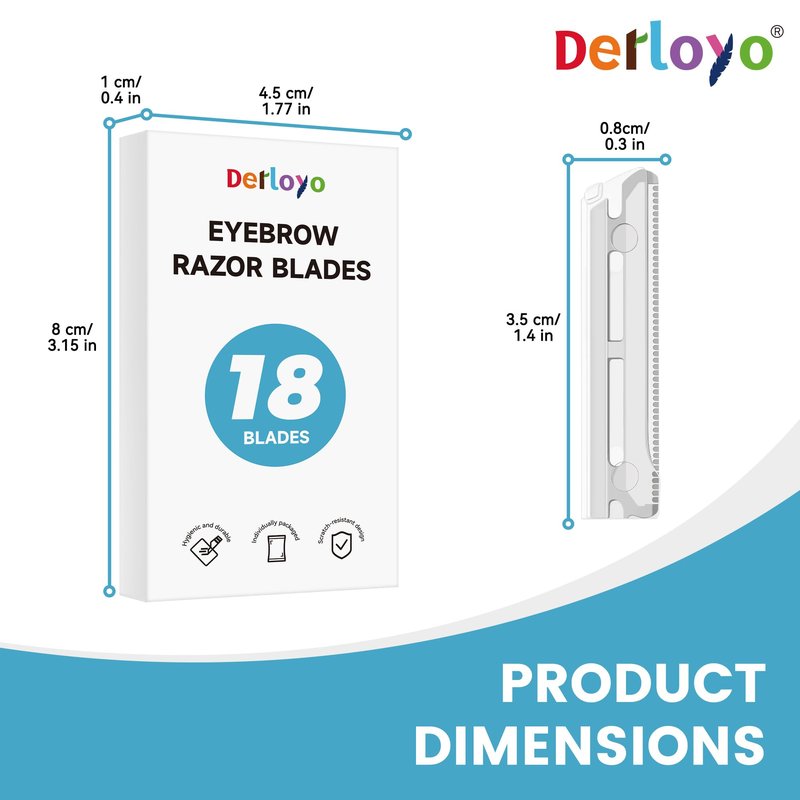 18-Pack Replacement Blades for Women's Eyebrow Razor