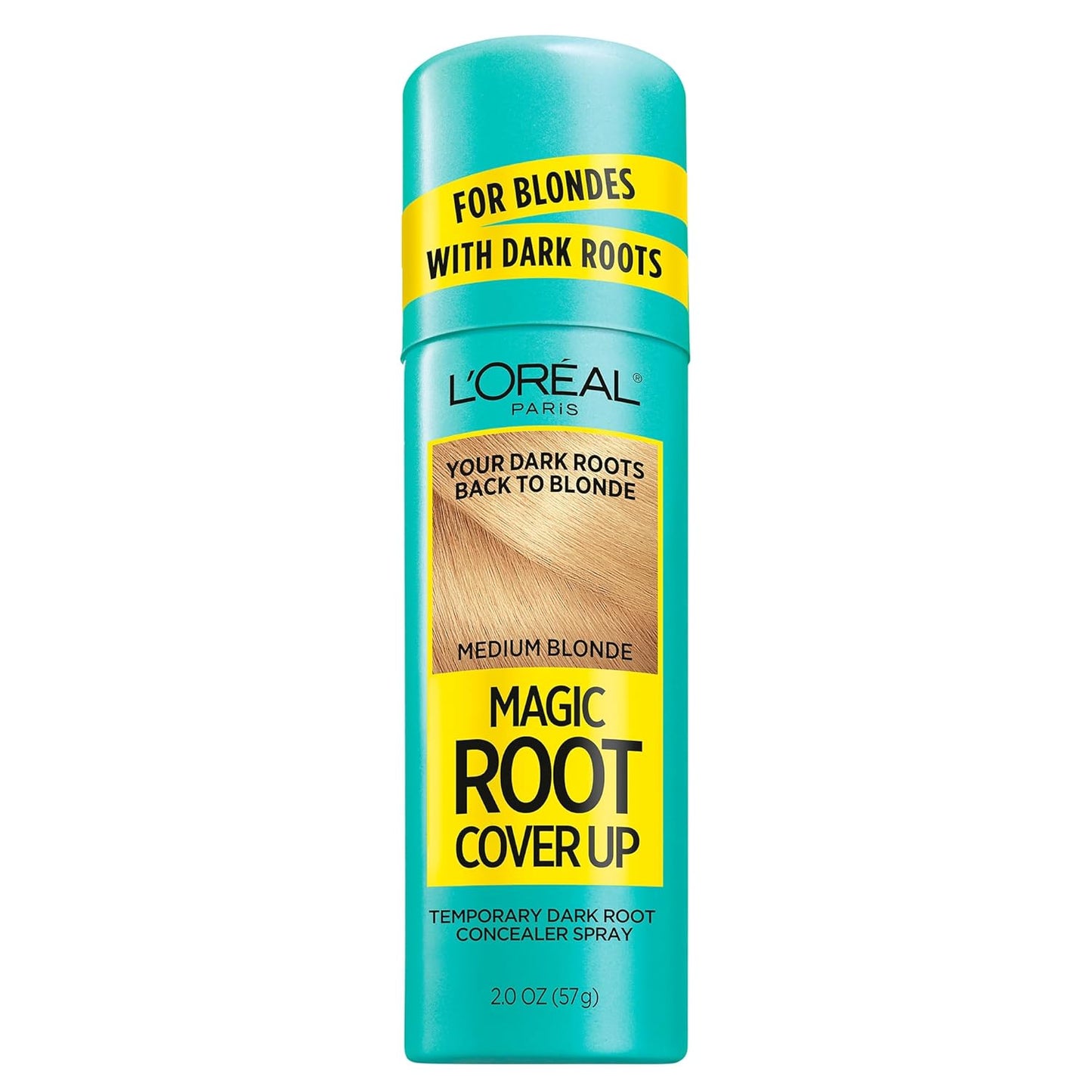 L'Oreal Paris Magic Root Cover Up - Gray Hair Spray for 100% Coverage | Lightweight, Ammonia-Free, Black, 2 oz