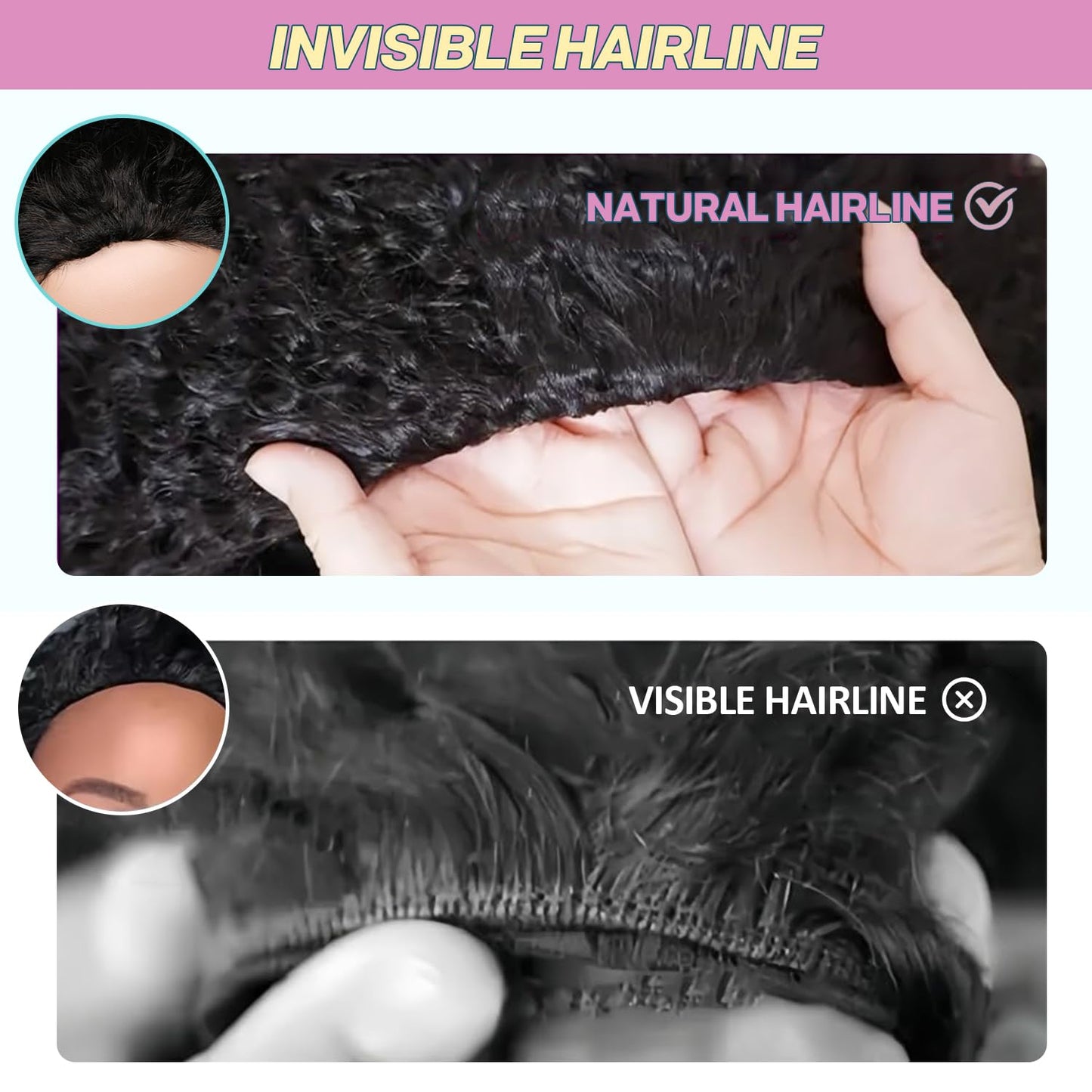 Burmese Curly 3 In 1 Half Wig - 250% Density Glueless Human Hair | 16-Inch Seamless Flip for Women