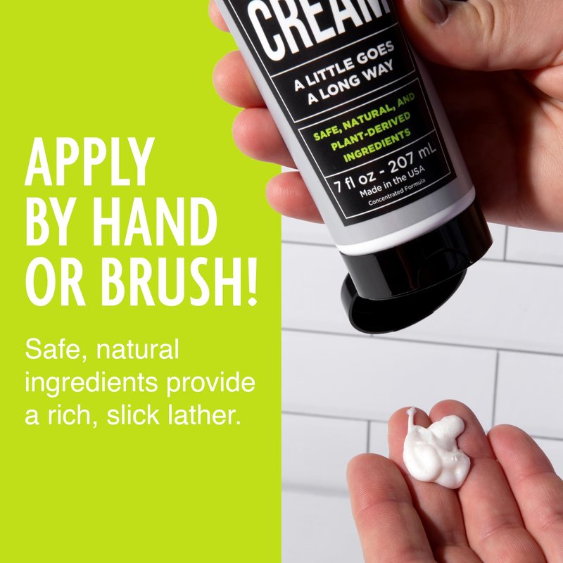 Pacific Shaving Company Natural Shaving Cream - Shea Butter + Vitamin E Shave Cream for Sensitive Skin - Clean Formula for a Smooth, Anti-Redness + Irritation-Free Shave Cream (3.4 Oz, 2 Count)
