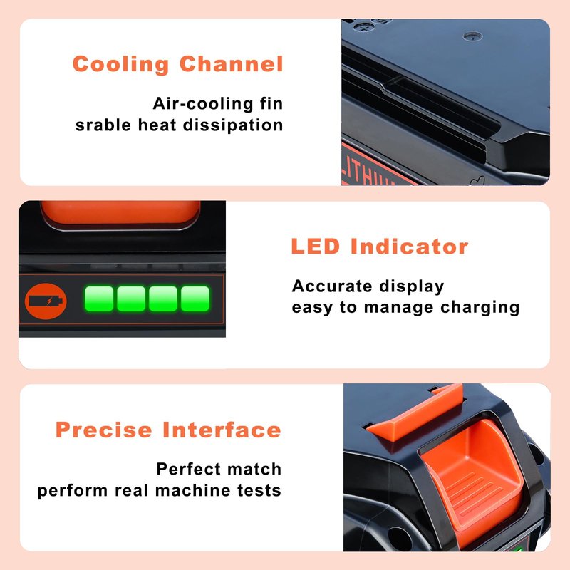 DTK Battery Replacement for Echo Eforce 56V 2.5Ah Battery 2 Packs