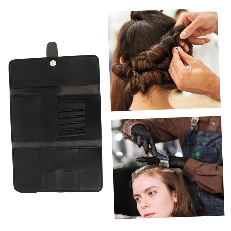 Angoily Foldable Hairdressing Tool Bag 15X10X0.4In Portable Barber Shears Case with Large Capacity for Professional Hairdresser Scissors and Styling Tools Salon and Home Organizer