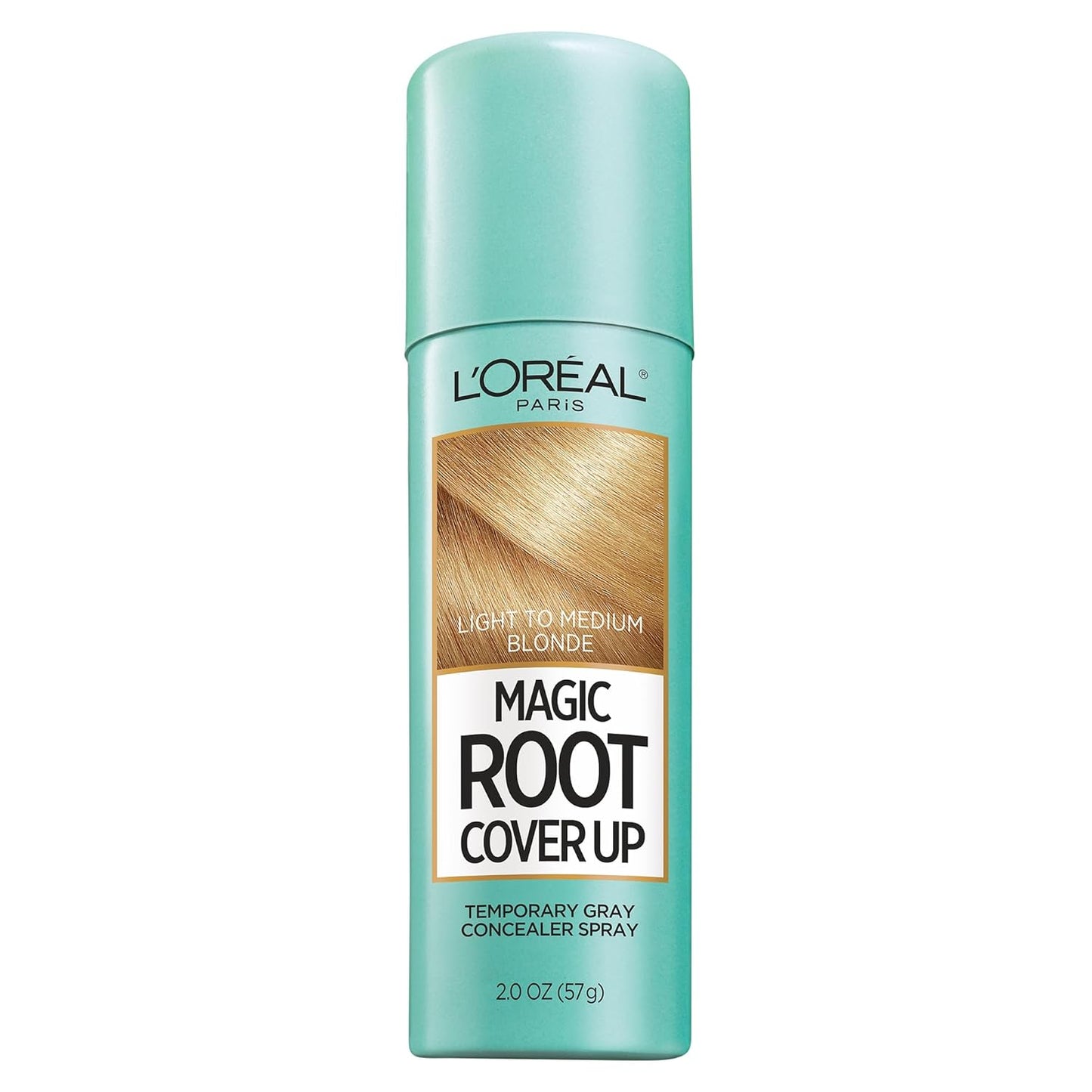 L'Oreal Paris Magic Root Cover Up - Gray Hair Spray for 100% Coverage | Lightweight, Ammonia-Free, Black, 2 oz
