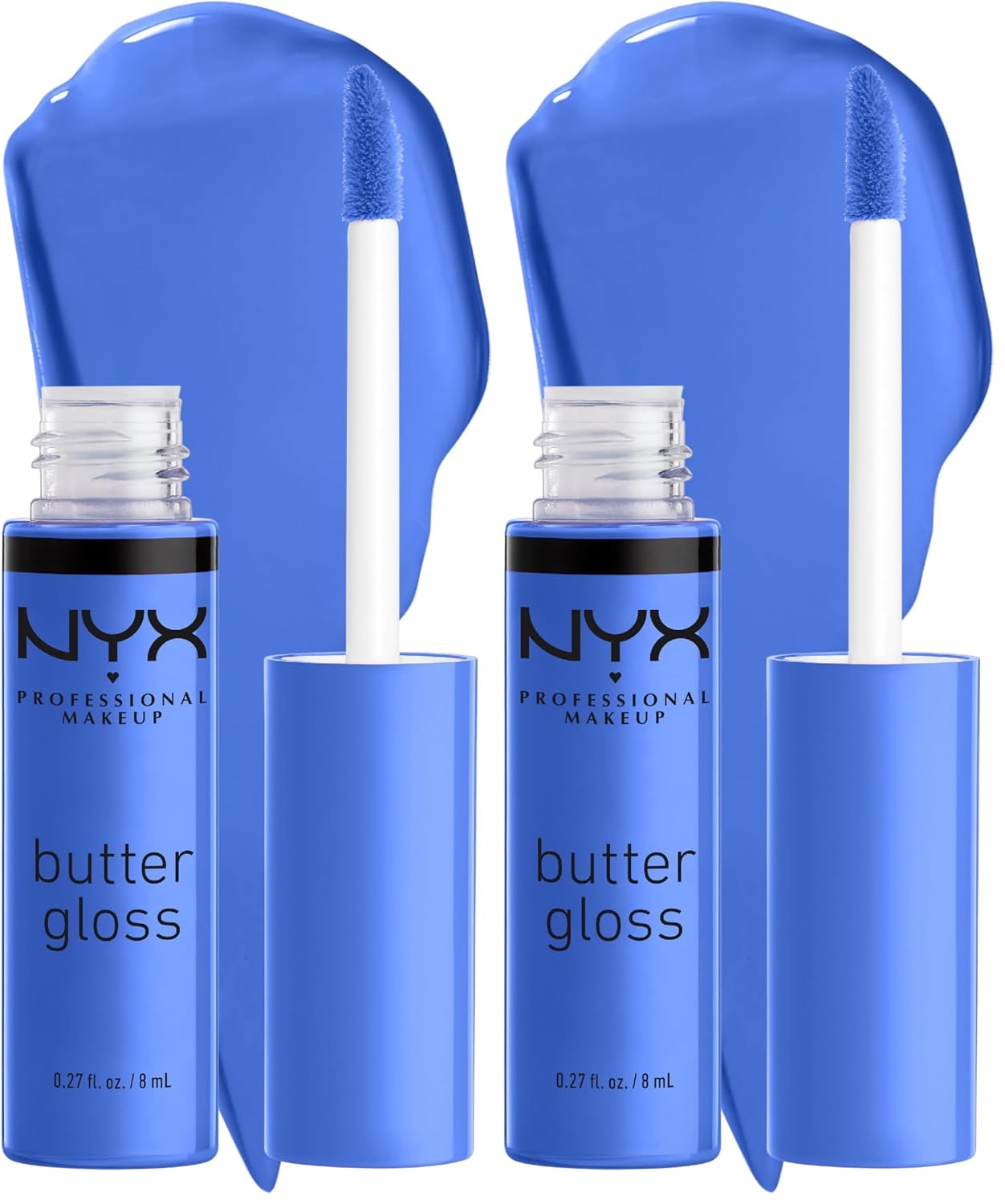 NYX Butter Gloss - Non-Sticky Brown Sugar Lip Gloss Trio | 3 Flavors: Sugar High, Spiked Toffee, Butterscotch
