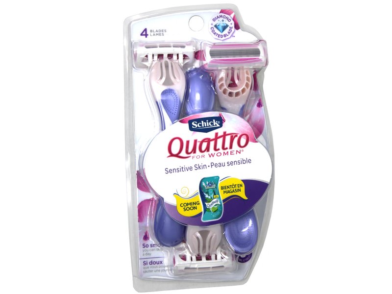Schick Disposable Razors Quattro High Performance, 3 CT (Pack of 6)