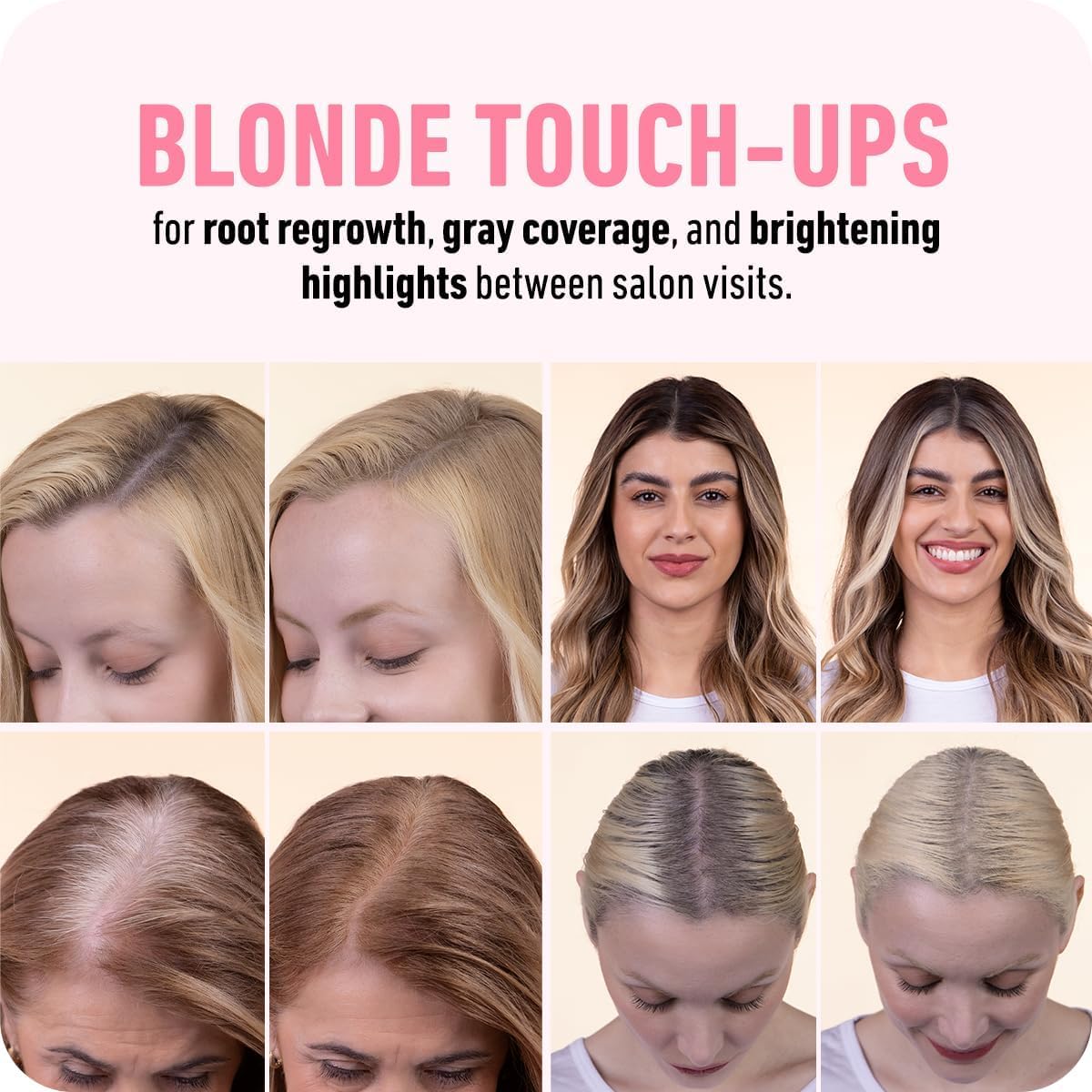 BOLDIFY Hairline Powder - Water-Resistant Root Touch Up Hair Color for Gray Coverage - 24-Hour Stain-Proof, Mess-Free Hair Powder for Thinning Hair - Light Blonde